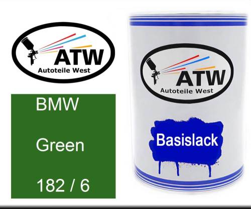 BMW, Green, 182 / 6: 500ml Lackdose, von ATW Autoteile West.